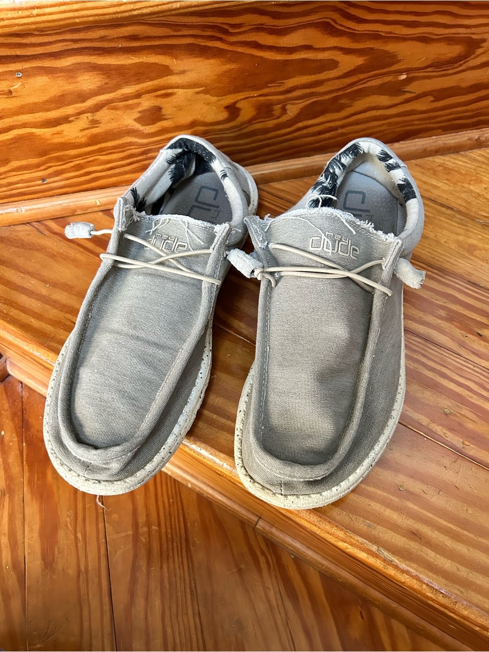 Hey Dude Casual Slip-On Loafers in Light Gray
